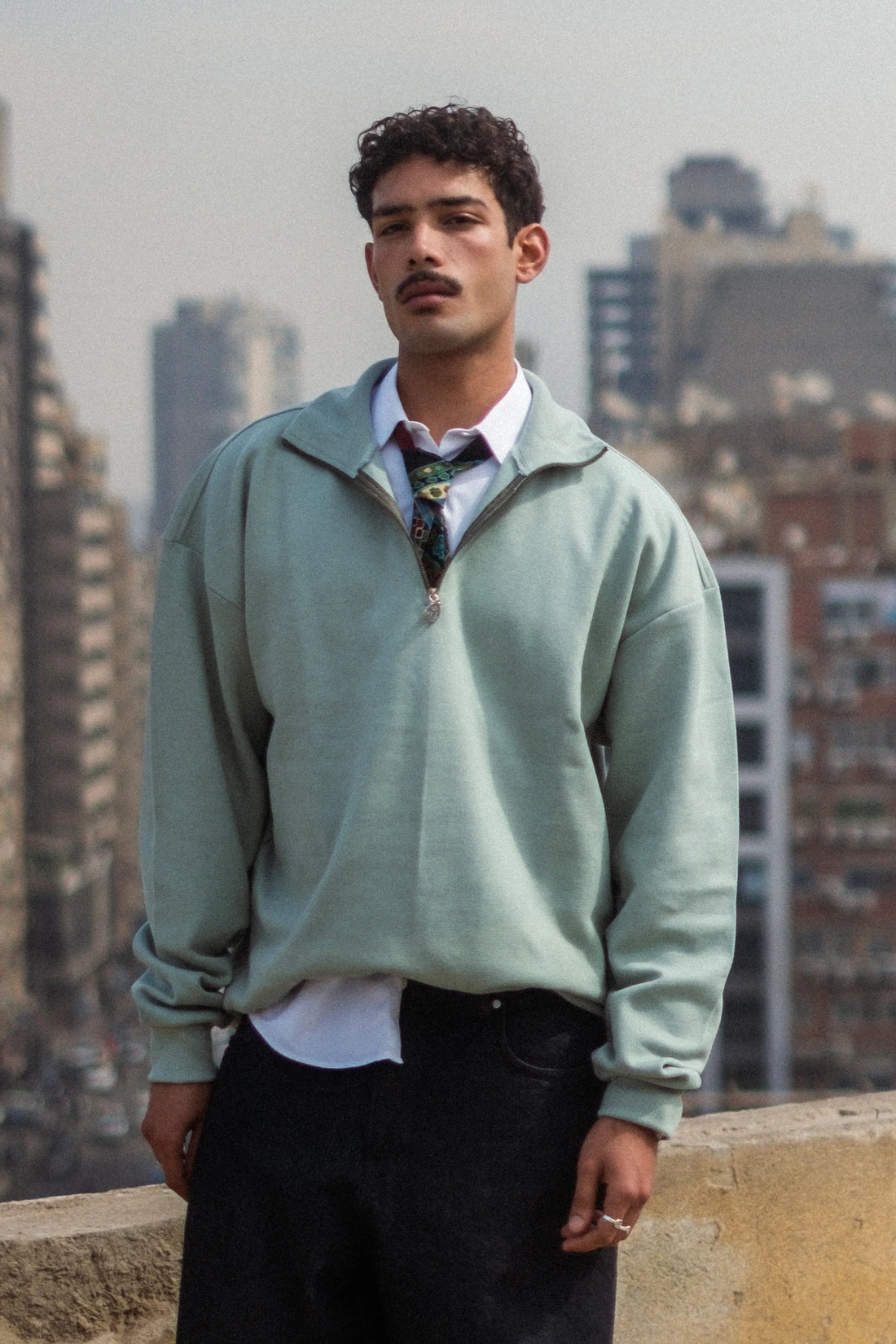 homeboy Attire Quarter Zip Cashmere Sweater