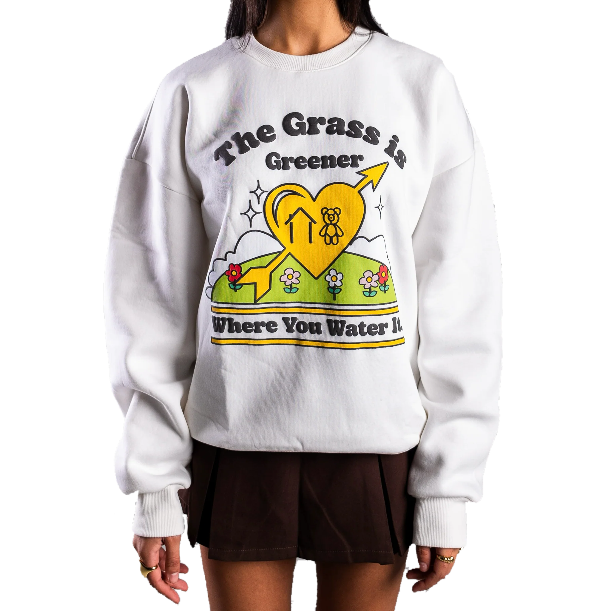 Homeboy Attire Teddy Grass is Greener Crewneck