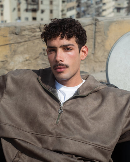 homeboy attire Velvet Quarter Zip Windbreaker