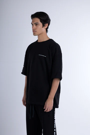 Blac Distressed Back Logo Oversized T-shirt