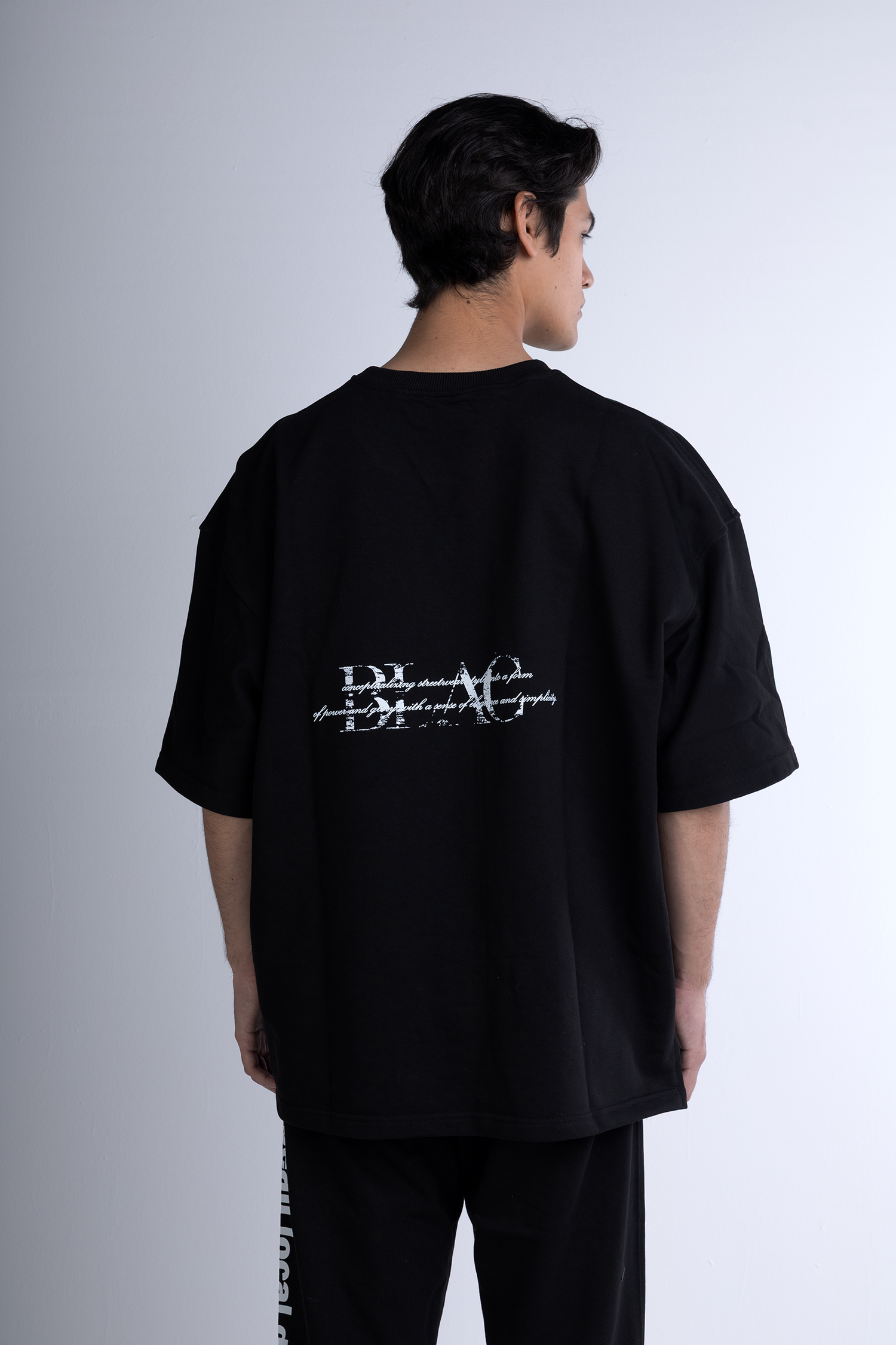 Blac Distressed Back Logo Oversized T-shirt