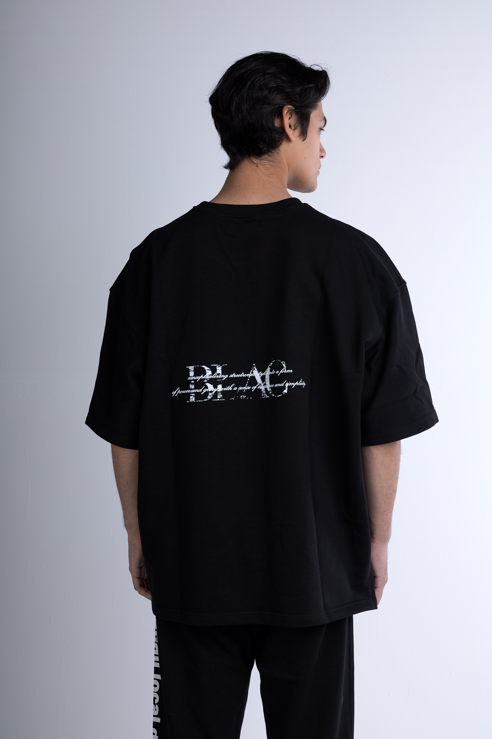 Blac Distressed Back Logo Oversized T-shirt