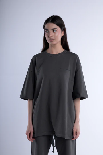 Blac Distressed Back Logo Oversized T-shirt