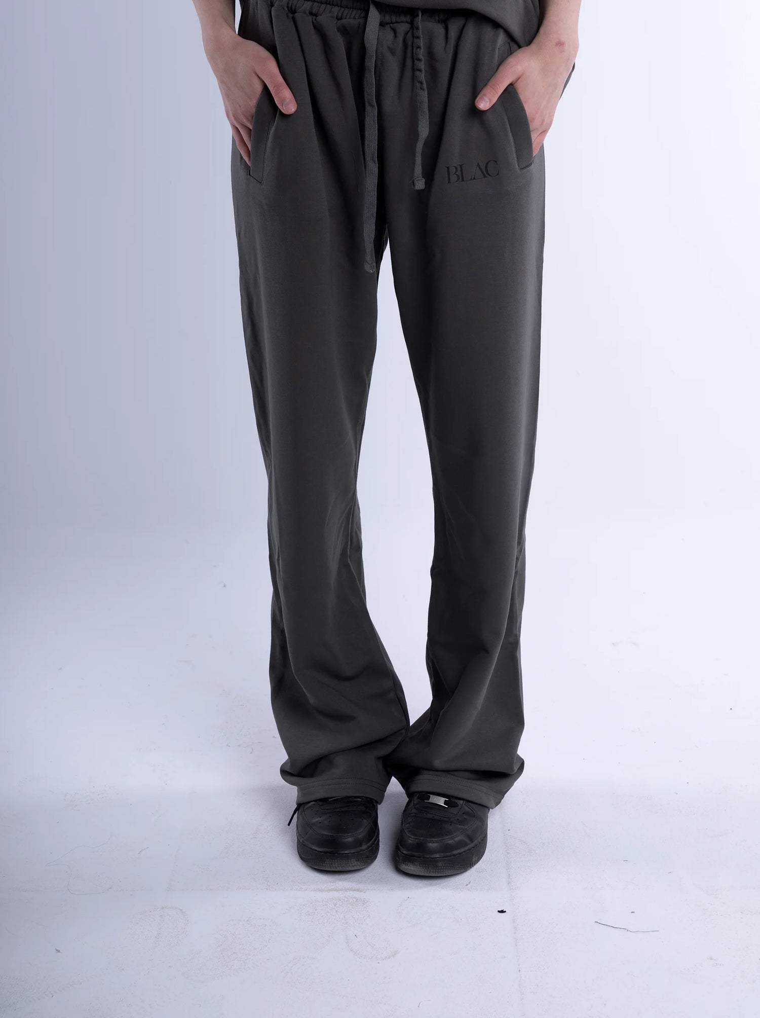 Blac Logo Print Straight Leg Sweatpants