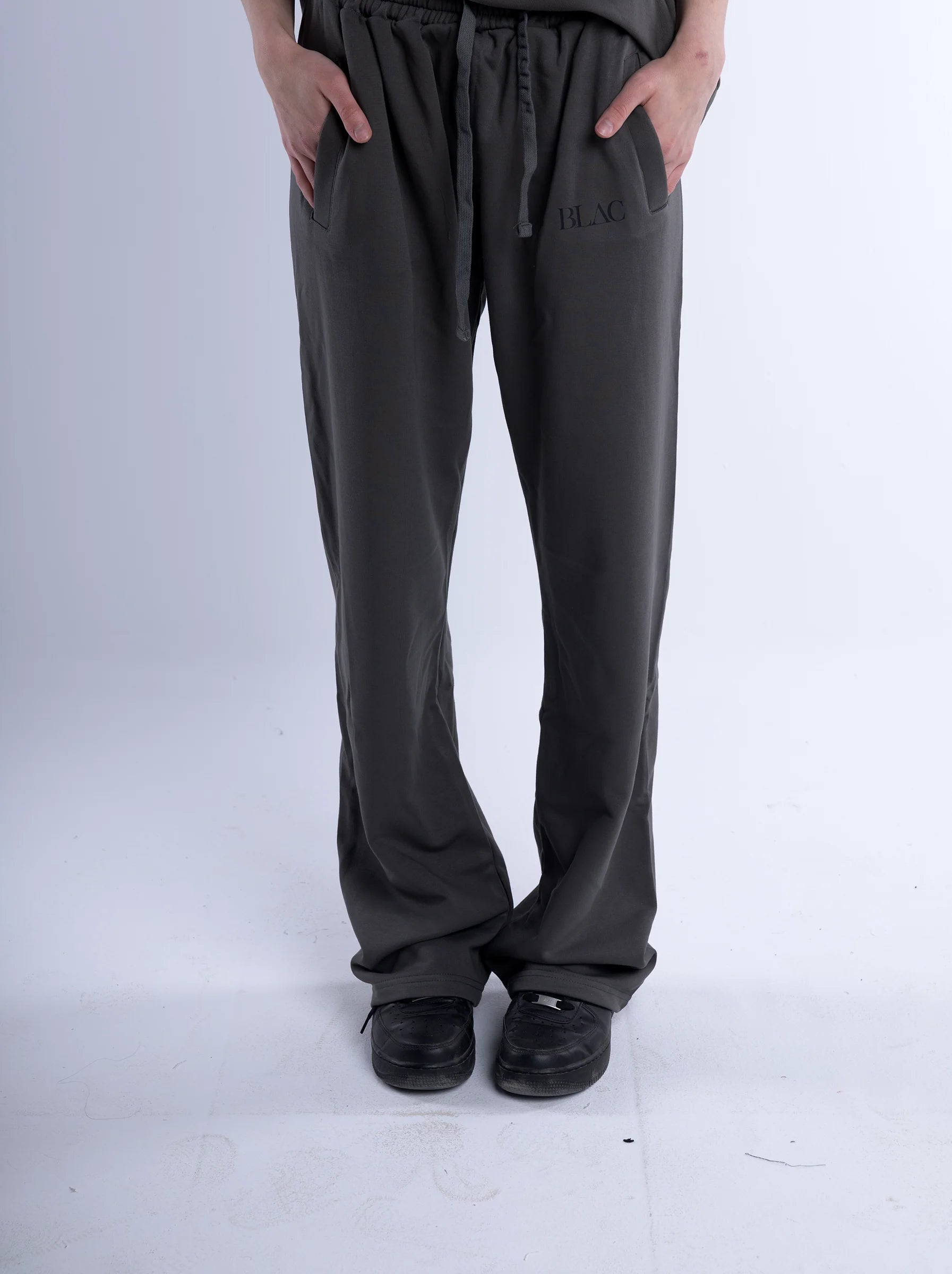 Blac Logo Print Straight Leg Sweatpants