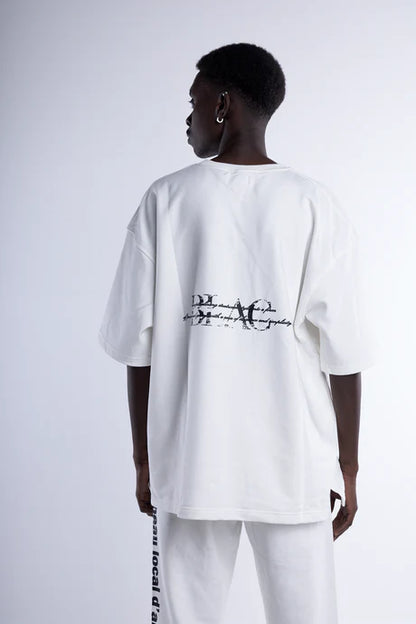Blac Distressed Back Logo Oversized T-shirt