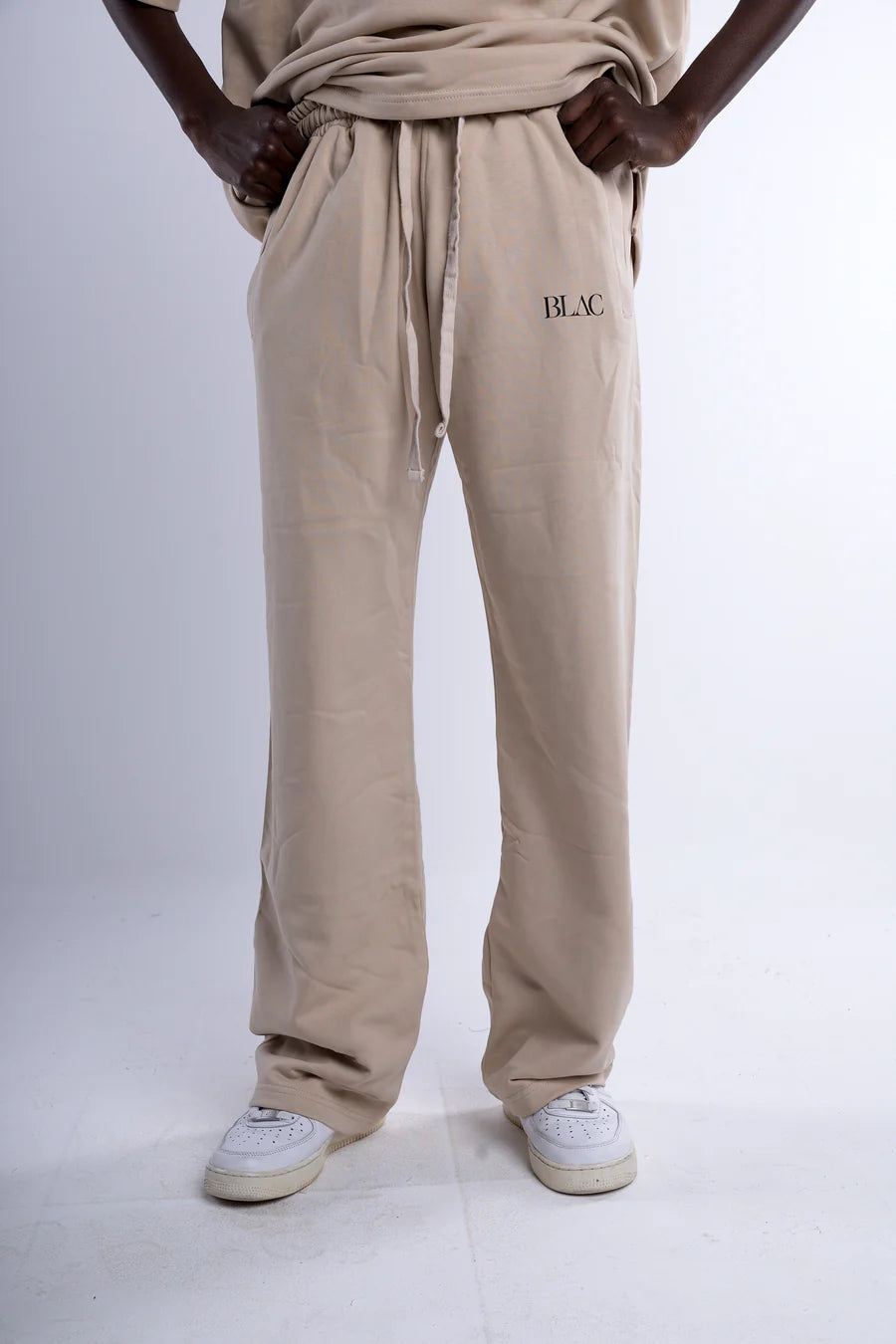 Blac Logo Print Straight Leg Sweatpants