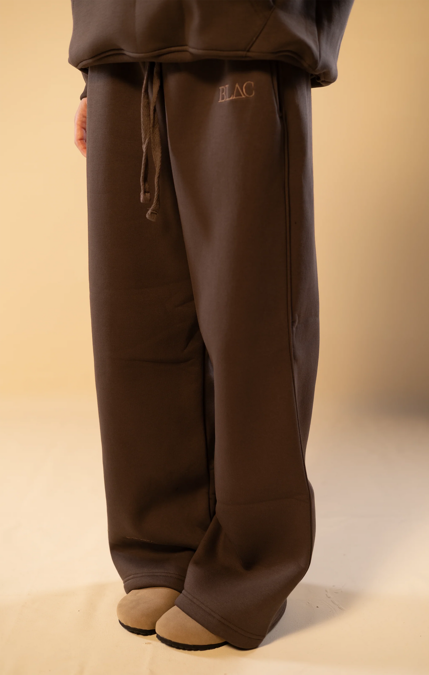Blac Embroidered Logo Straight leg Sweatpants