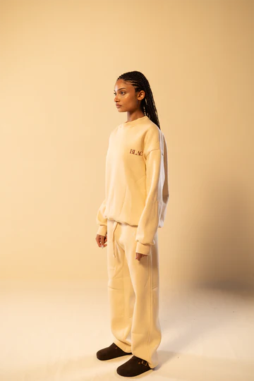Blac Embroidered Logo Wide Leg Sweatpants