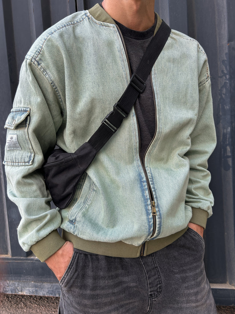 Helio DENIM BOMBER JACKET