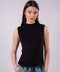 kntd W High Neck Velvet Top 2548