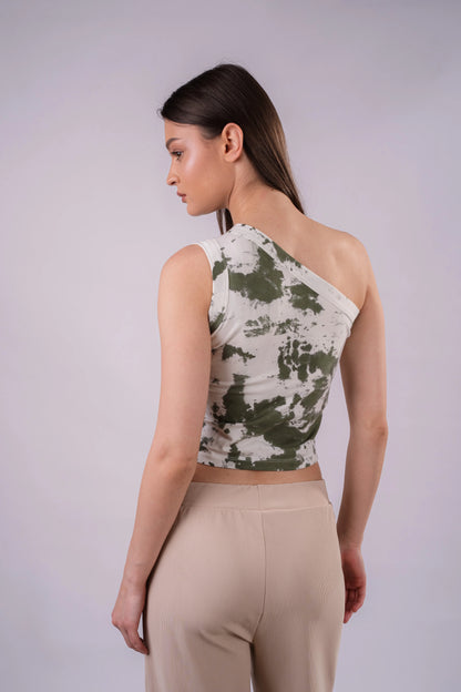 kntd W Tie Dye One Shoulder top 2560