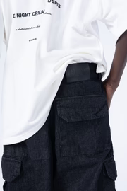 Blac Multi-Pocket Cargo Jeans