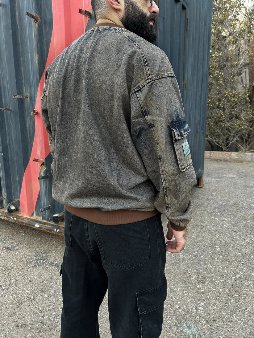 Helio DENIM BOMBER JACKET