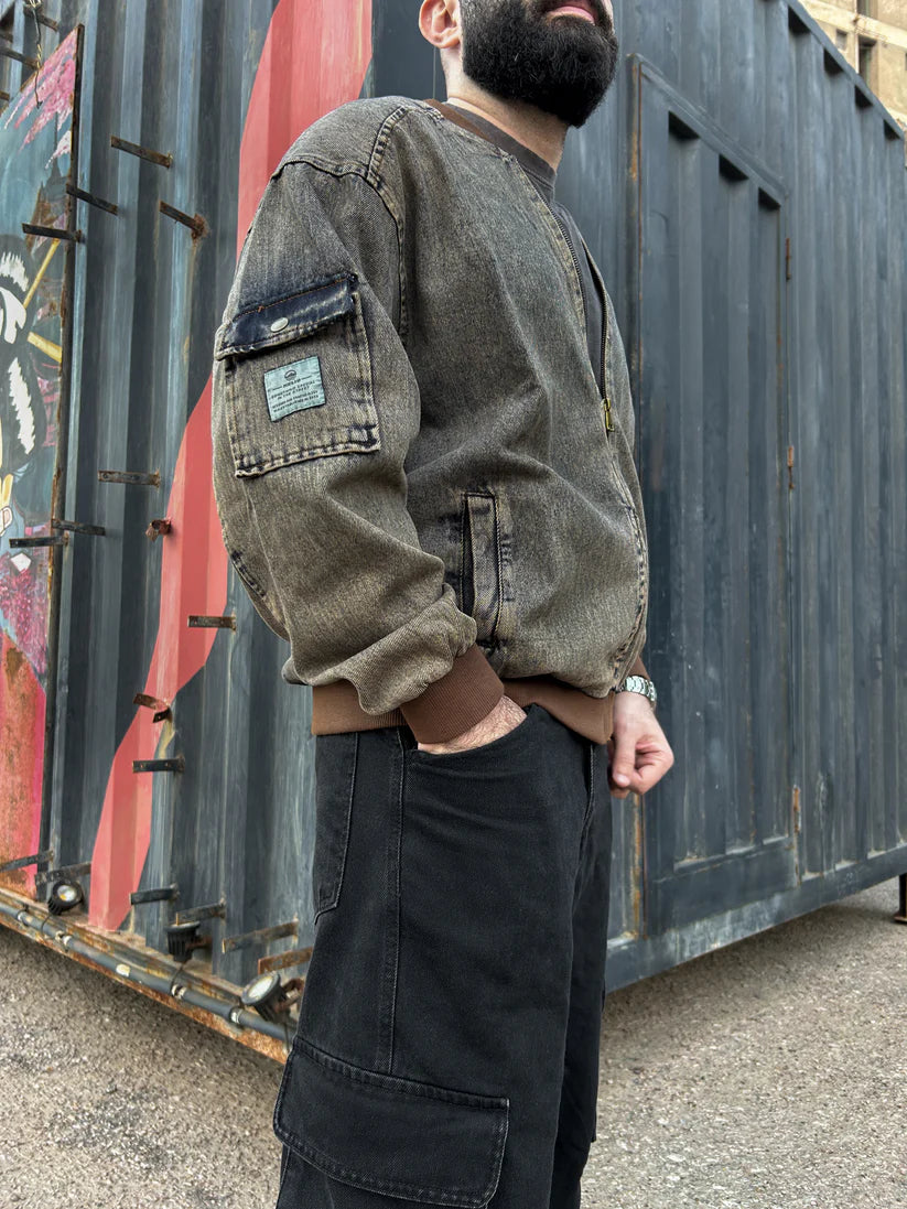 Helio DENIM BOMBER JACKET