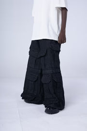 Blac Multi-Pocket Cargo Jeans