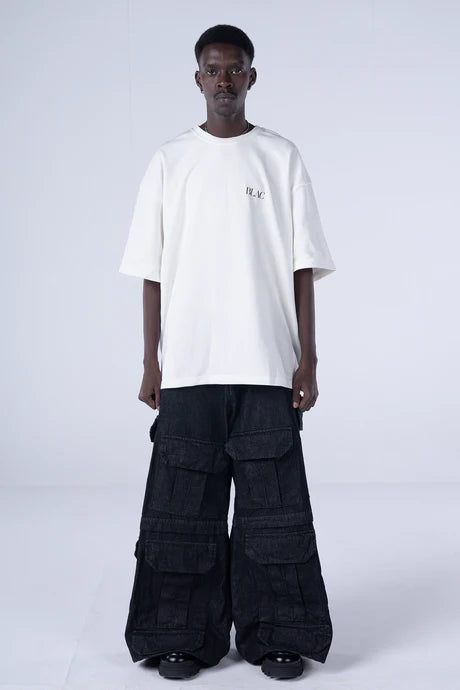 Blac Multi-Pocket Cargo Jeans