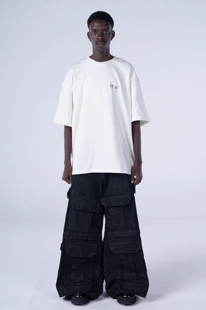 Blac Multi-Pocket Cargo Jeans