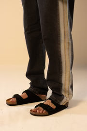 Blac Side Inside Out Straight Jeans