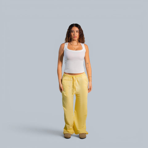 Eighties Wide Leg Linen Trousers