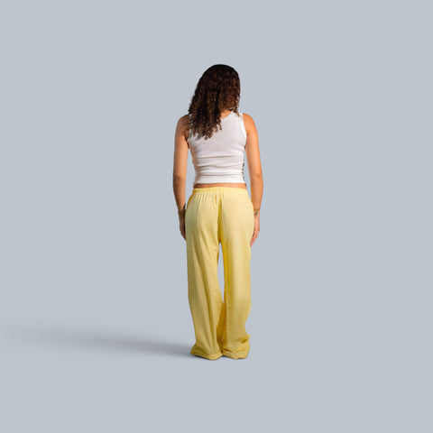 Eighties Wide Leg Linen Trousers