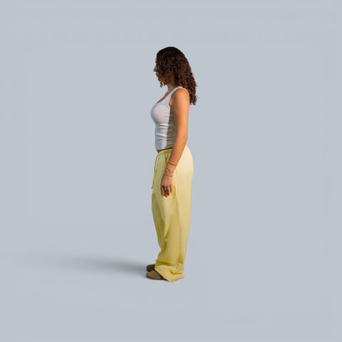 Eighties Wide Leg Linen Trousers