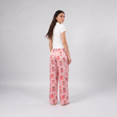 Chummy Fluffy Paws Satin Pj Pants