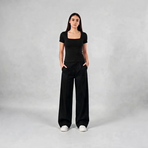 Diss & Miss Cotton Square Neck Short Sleeve