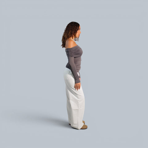 Blanks and Co Off Shoulder Draped Long Sleeve