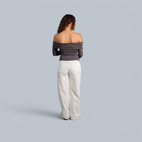 Blanks and Co Off Shoulder Draped Long Sleeve