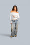 Blanks and Co Off Shoulder Draped Long Sleeve