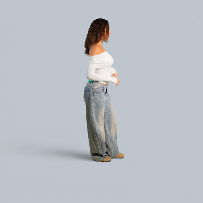 Blanks and Co Off Shoulder Draped Long Sleeve