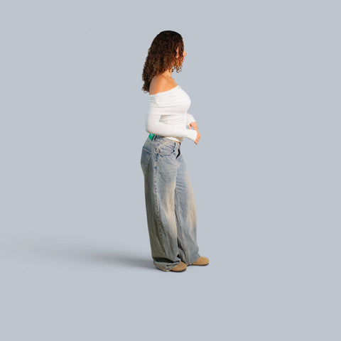 Blanks and Co Off Shoulder Draped Long Sleeve