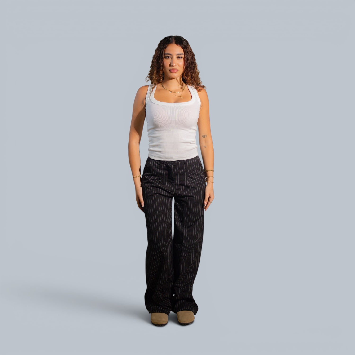 Eighties Classic Pinstriped Pants