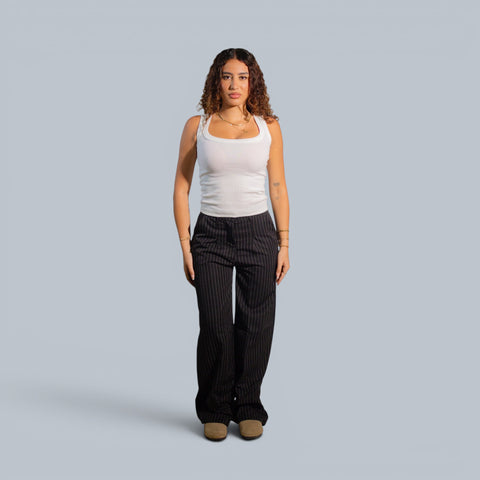 Eighties Classic Pinstriped Pants