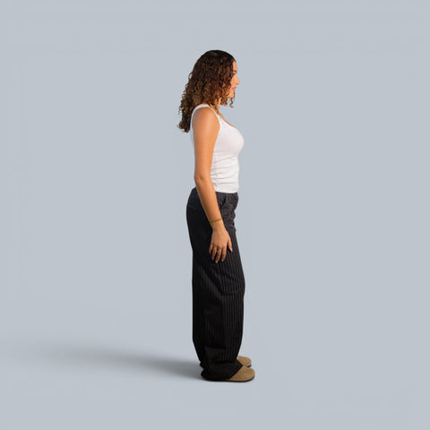 Eighties Classic Pinstriped Pants