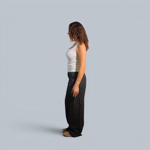 Eighties Classic Pinstriped Pants