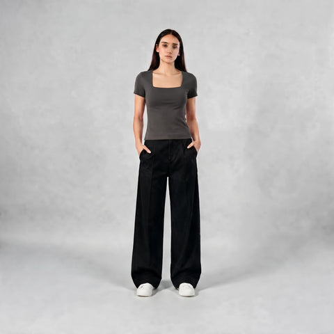 Diss & Miss Cotton Square Neck Short Sleeve