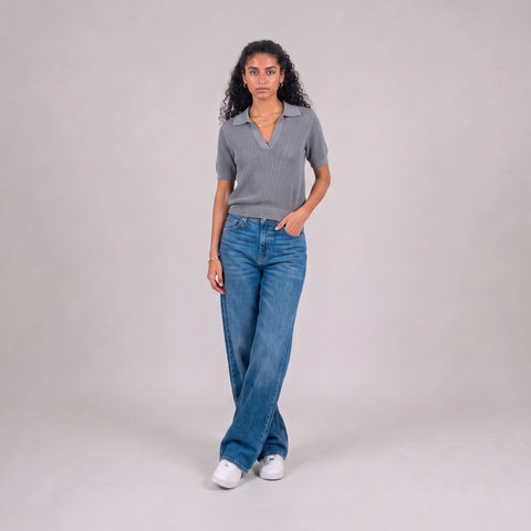 Eighties V-Neck Knit Polo