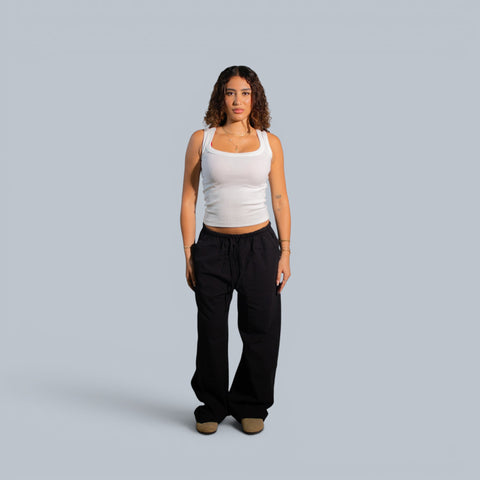Eighties Wide Leg Linen Trousers