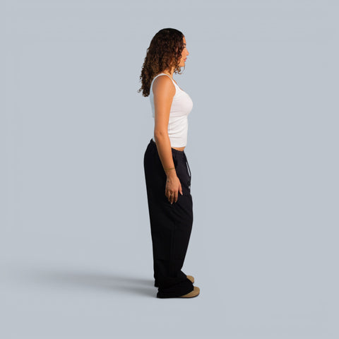 Eighties Wide Leg Linen Trousers