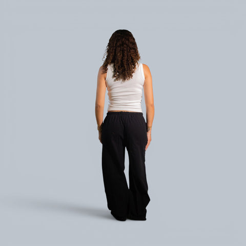 Eighties Wide Leg Linen Trousers