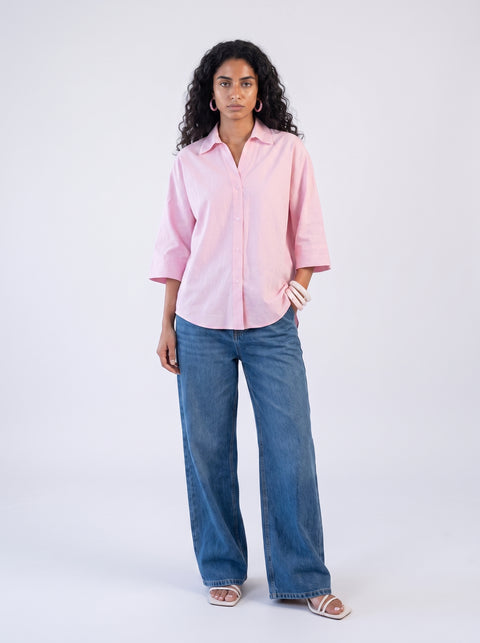 Eighties Wide Sleeve Linen Shirt