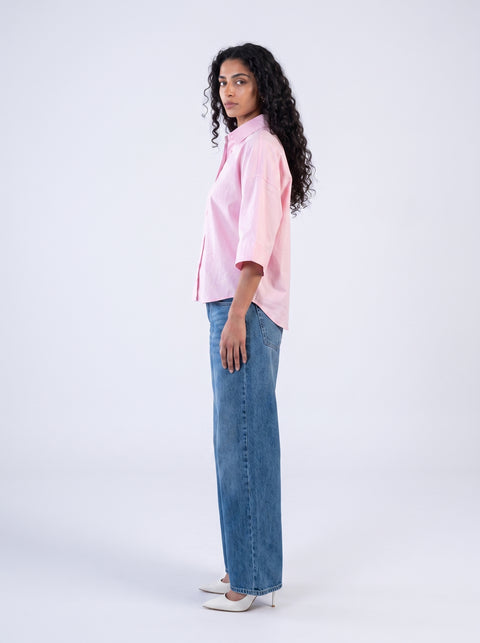 Eighties Wide Sleeve Linen Shirt