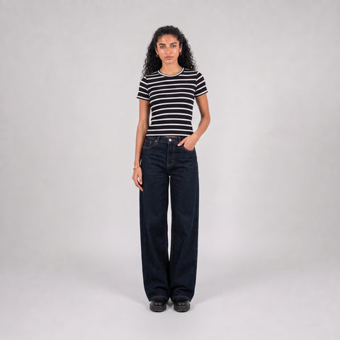 Eighties Short Sleeve Stripe Top