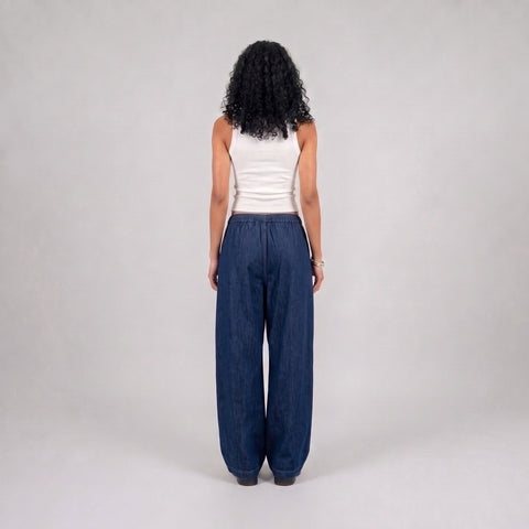 Eighties High Waist Wide Leg Denim Pants
