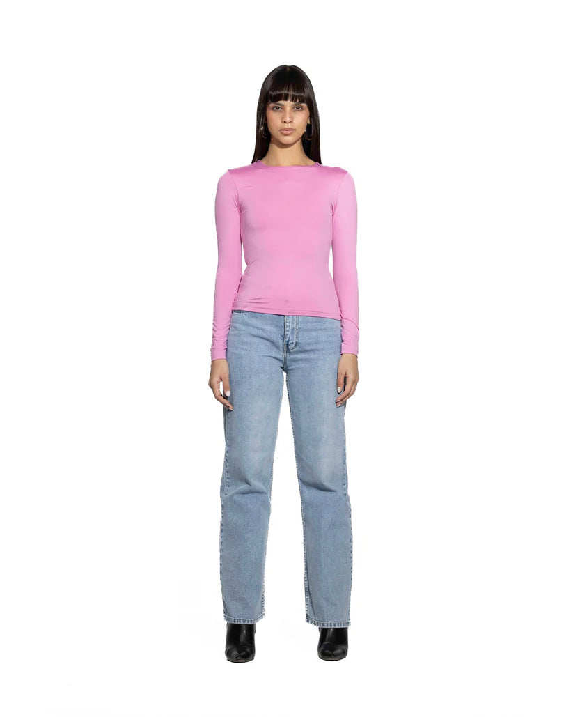 Diss &amp; Miss Long Sleeve Crew Neck Top
