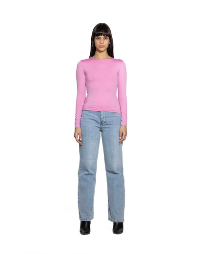 Diss &amp; Miss Long Sleeve Crew Neck Top