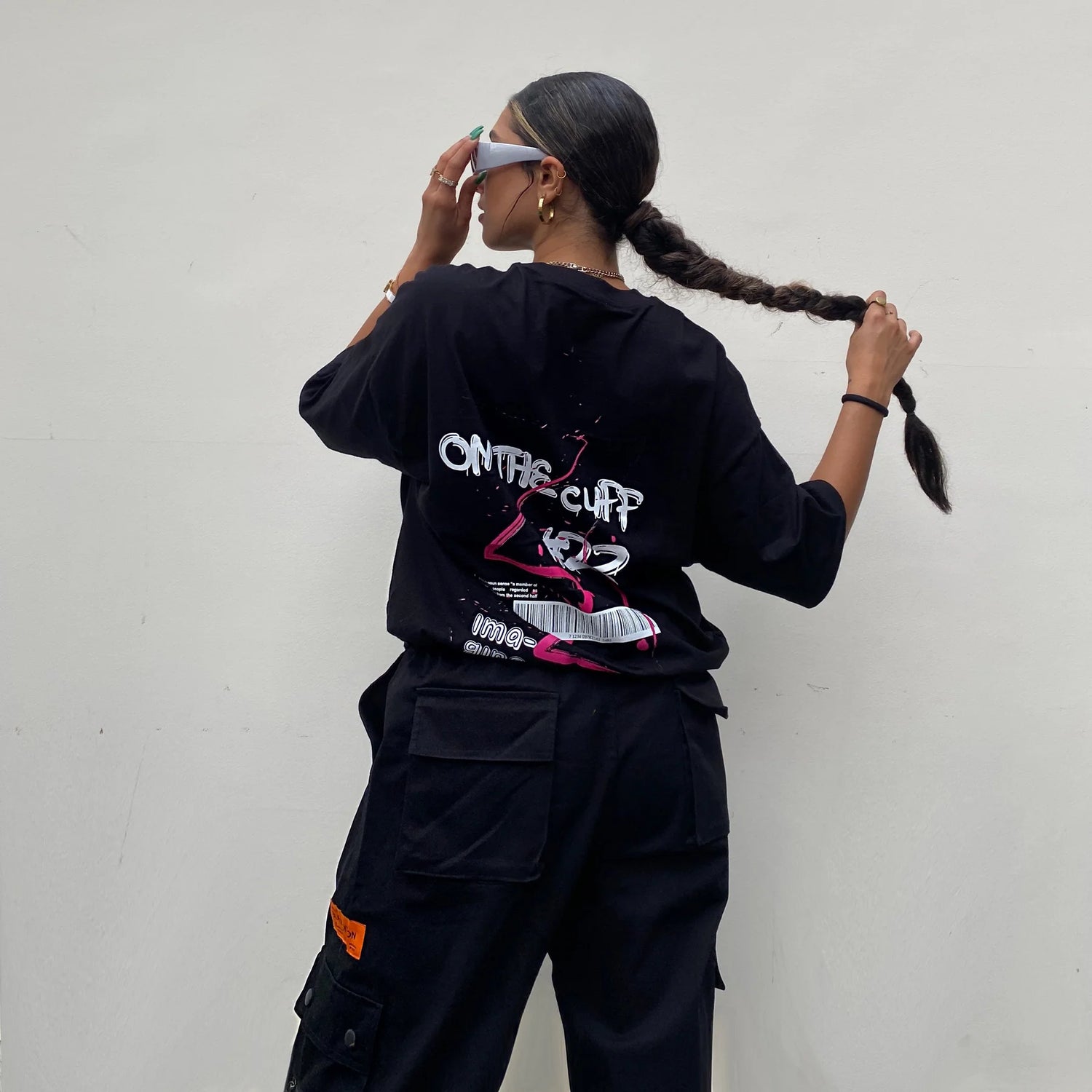 Black On The Cuff Tee
