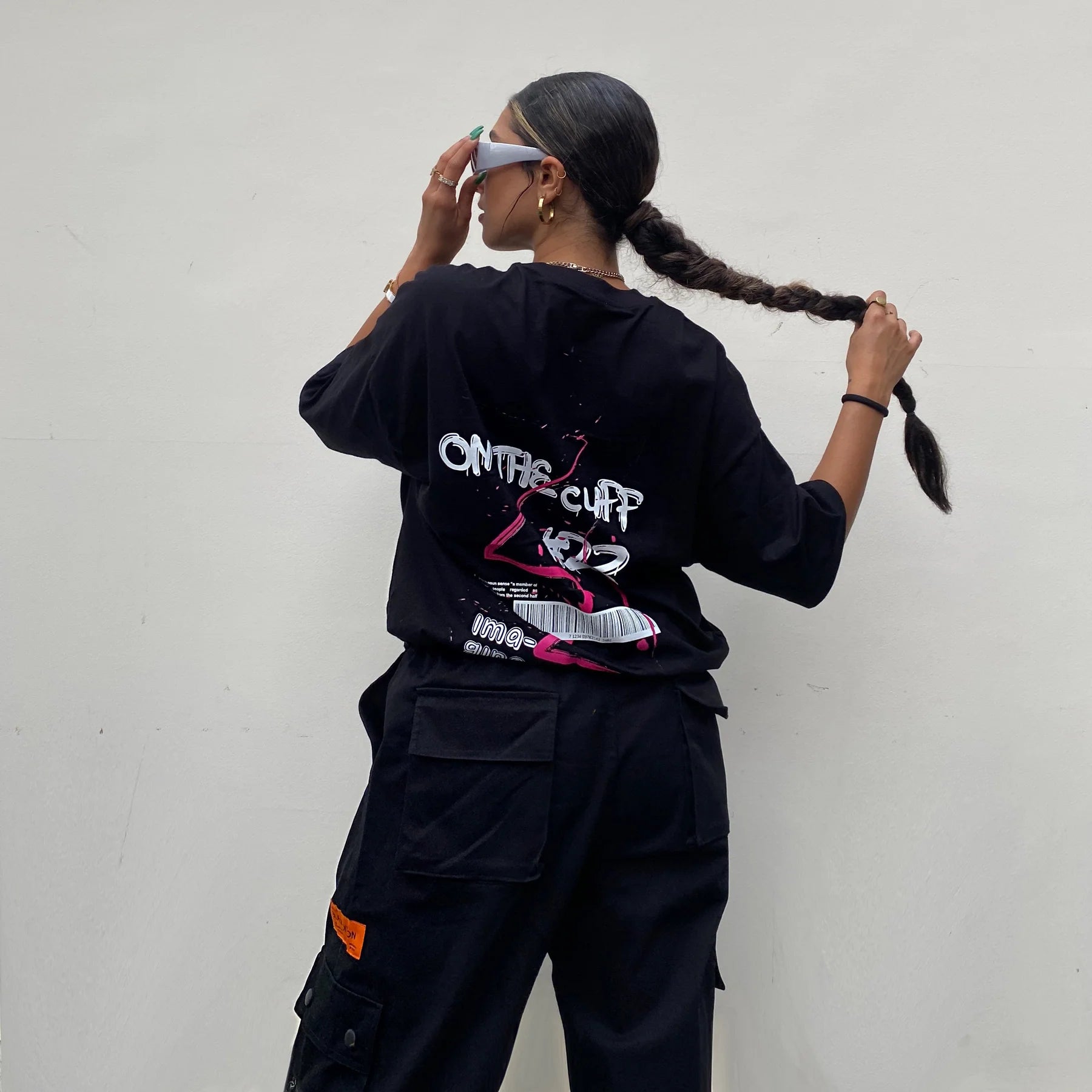 Black On The Cuff Tee
